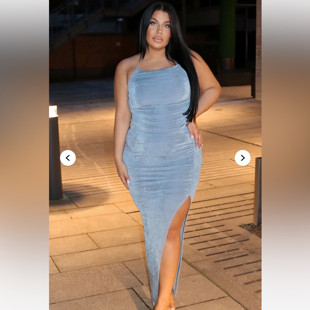 Fashion Nova Blue Skirt Set